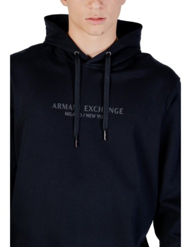Sweat homme Armani Exchange bleu capuche
