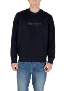 Sweat homme Armani Exchange bleu imprimé