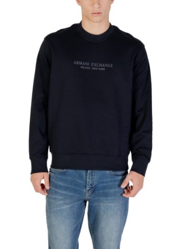 Sweat homme Armani Exchange bleu imprimé
