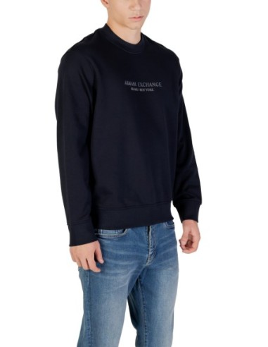 Sweat homme Armani Exchange bleu imprimé