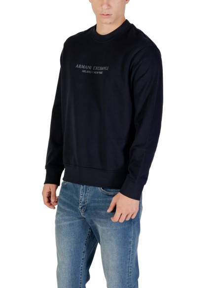 Sweat homme Armani Exchange bleu imprimé