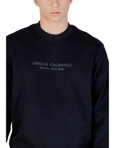 Sweat homme Armani Exchange bleu imprimé