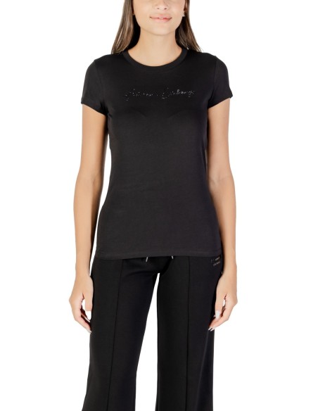 T?shirt femme Armani Exchange noir strass