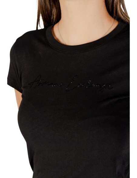 T?shirt femme Armani Exchange noir strass