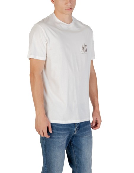 T?shirt homme Armani Exchange blanc imprimé