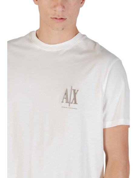 T?shirt homme Armani Exchange blanc imprimé