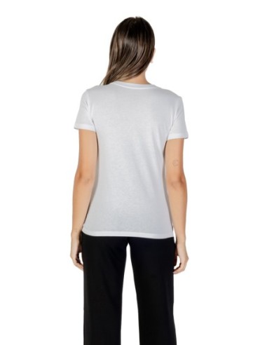 T?shirt femme Armani Exchange blanc strass