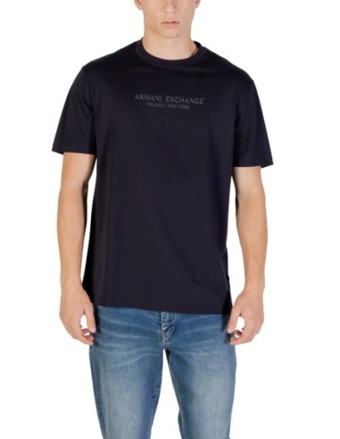 T?shirt homme Armani Exchange bleu imprimé