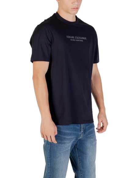 T?shirt homme Armani Exchange bleu imprimé