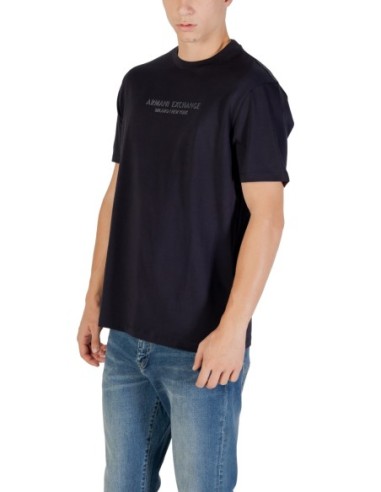 T?shirt homme Armani Exchange bleu imprimé