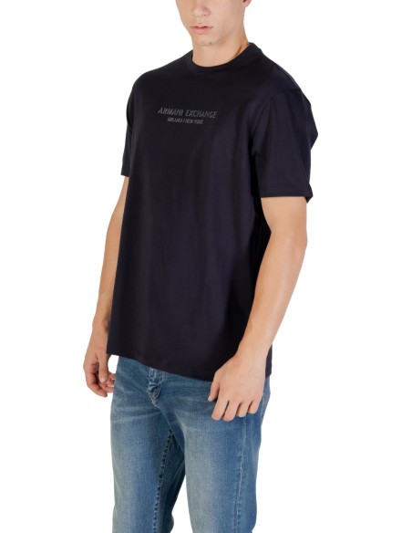 T?shirt homme Armani Exchange bleu imprimé
