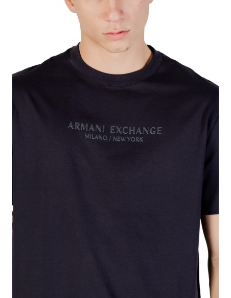 T?shirt homme Armani Exchange bleu imprimé