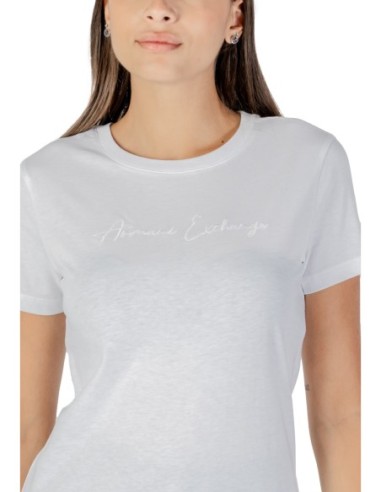 T?shirt femme Armani Exchange blanc imprimé