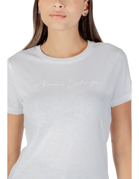 T?shirt femme Armani Exchange blanc imprimé