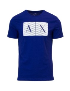 T?shirt homme Armani Exchange bleu imprimé