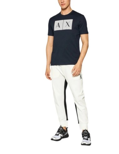 T?shirt homme Armani Exchange bleu imprimé