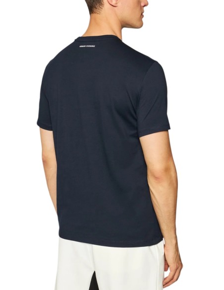 T?shirt homme Armani Exchange bleu imprimé