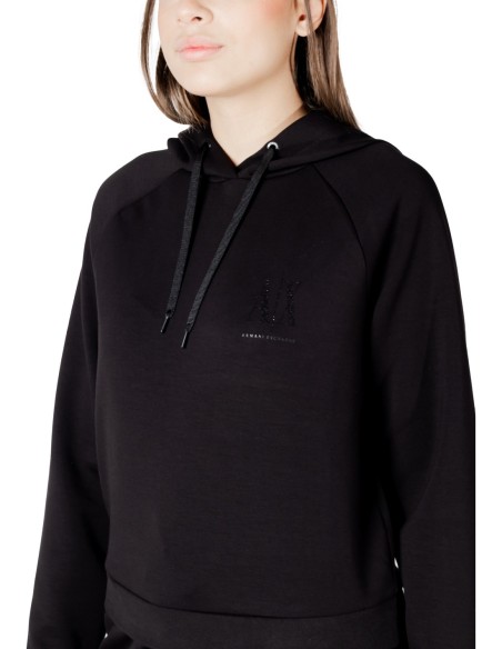 Sweat femme Armani Exchange noir capuche
