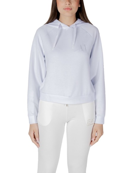Sweat femme Armani Exchange blanc capuche