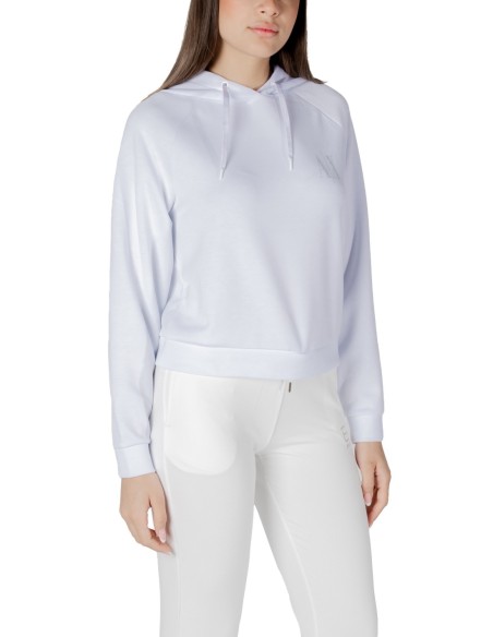 Sweat femme Armani Exchange blanc capuche