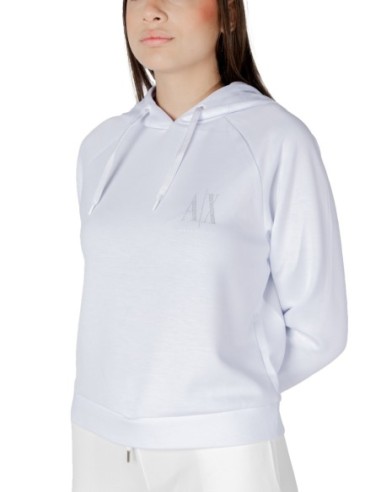 Sweat femme Armani Exchange blanc capuche