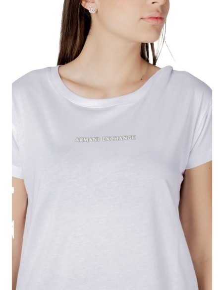T?shirt femme Armani Exchange imprimé blanc