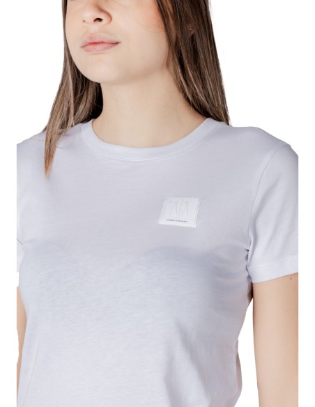 T?shirt femme Armani Exchange blanc coton