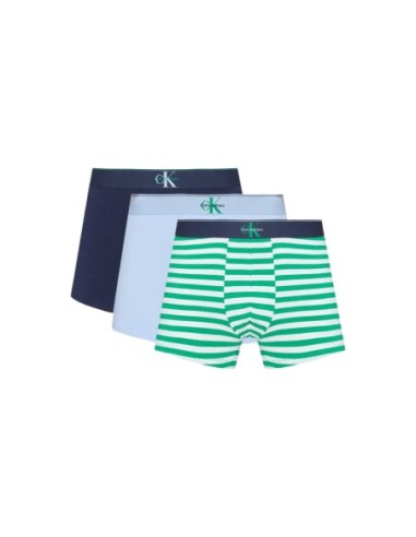 Boxer court homme vert Calvin Klein – lot de 3 coton stretch