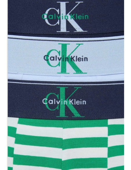 Boxer court homme vert Calvin Klein – lot de 3 coton stretch