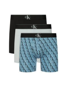 Boxer brief noir imprimé CK – lot de 3 coton stretch