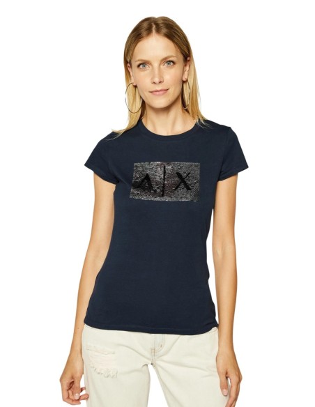 T?shirt femme bleu Armani Exchange