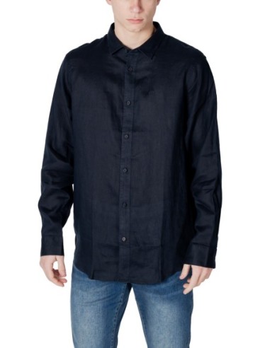 Chemise homme bleu lin Armani Exchange