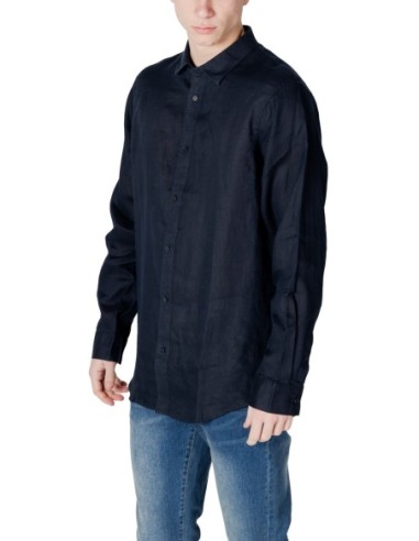 Chemise homme bleu lin Armani Exchange
