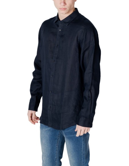 Chemise homme bleu lin Armani Exchange