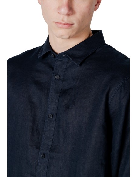 Chemise homme bleu lin Armani Exchange