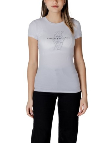 T?shirt femme blanc imprimé Armani Exchange