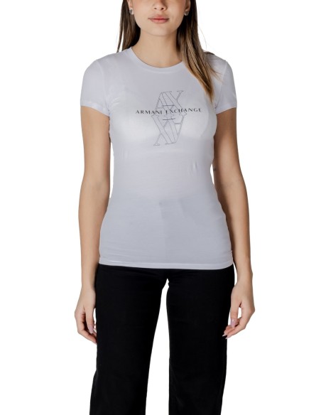 T?shirt femme blanc imprimé Armani Exchange