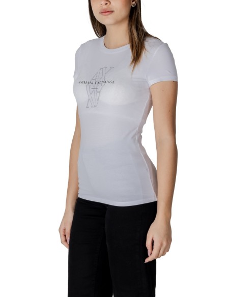 T?shirt femme blanc imprimé Armani Exchange