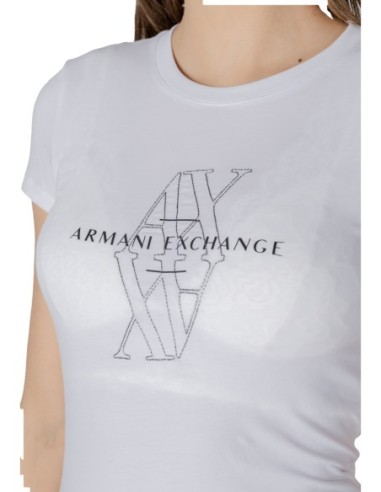 T?shirt femme blanc imprimé Armani Exchange