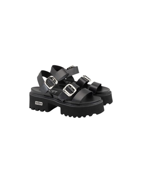 Sandales femme noires plateforme Cult