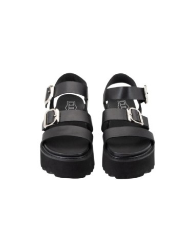 Sandales femme noires plateforme Cult