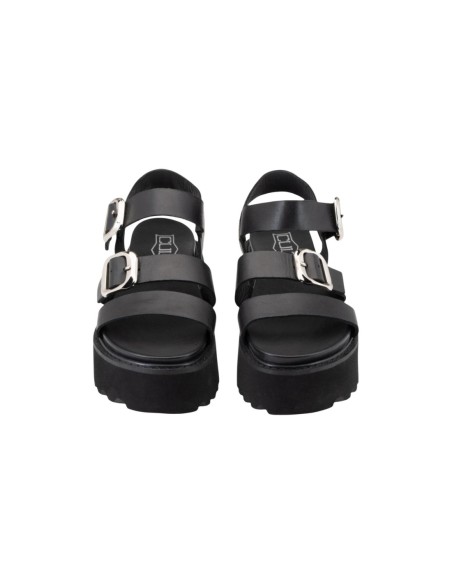 Sandales femme noires plateforme Cult