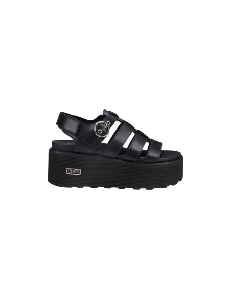 Sandales femme noires boucle Cult