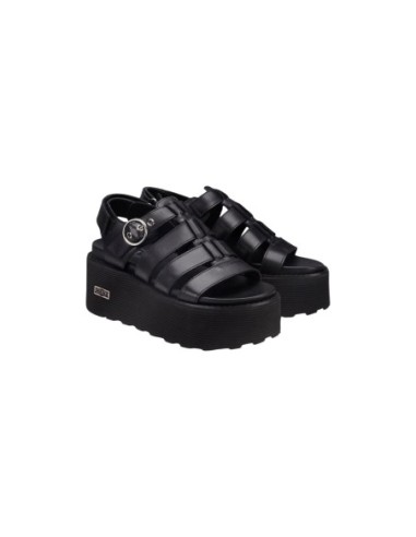 Sandales femme noires boucle Cult