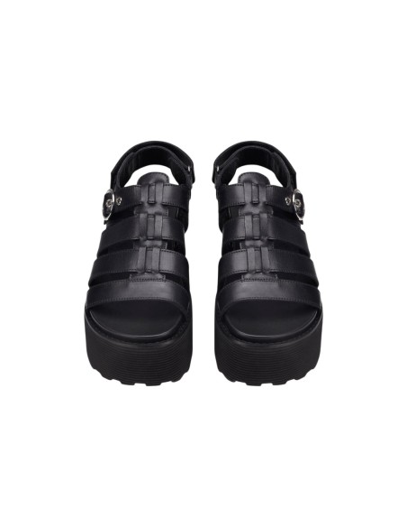 Sandales femme noires boucle Cult