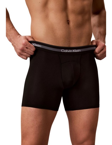 Boxer brief noir Calvin Klein – lot de 3 polyester stretch