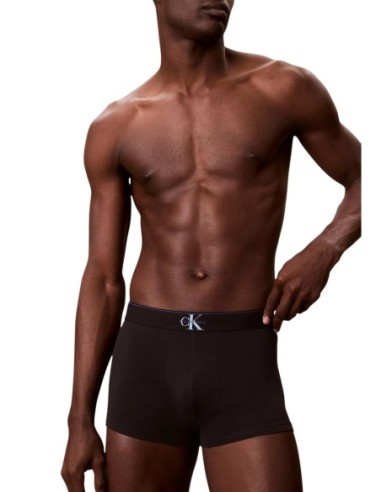 Boxer court homme bleu Calvin Klein – lot de 3 coton stretch