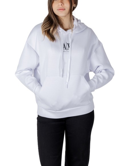 Sweat femme blanc capuche Armani Exchange