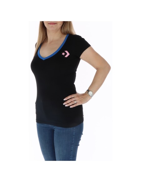T?shirt femme noir coloré Converse