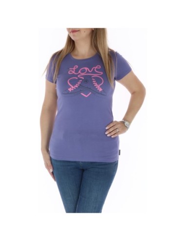 T?shirt femme violet imprimé Converse